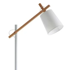 Stehleuchte in Weiß & Buche - Nostalc