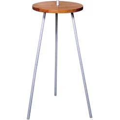 Stehleuchte mit Ablagetisch aus Holz & Metall - Progressive