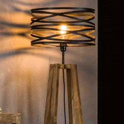 Stehleuchte mit Massivholz Bügelfuß - Unique