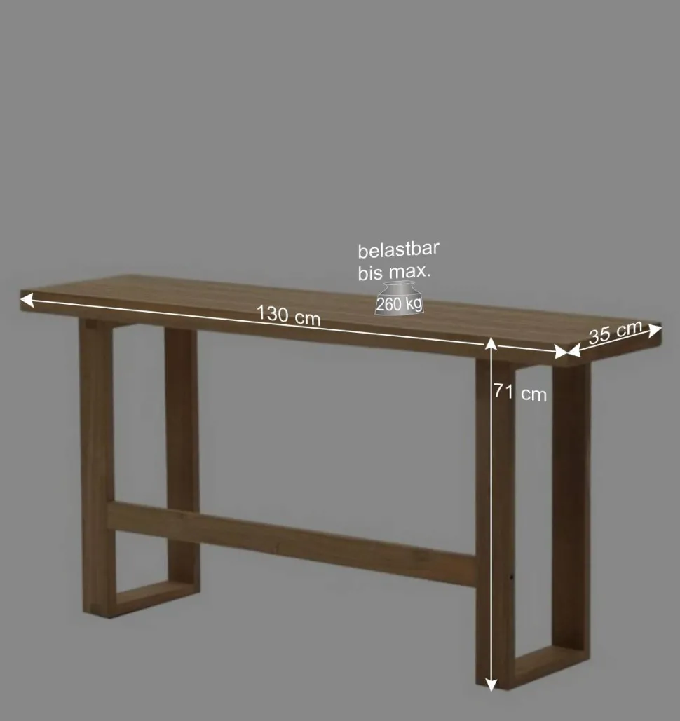 Stehtisch Bank aus Recyclingholz Teak - Sincony
