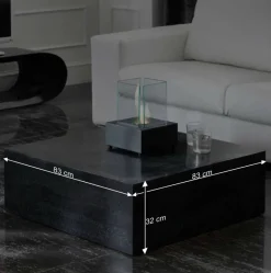 Stein Couchtisch Luvega in Schwarz