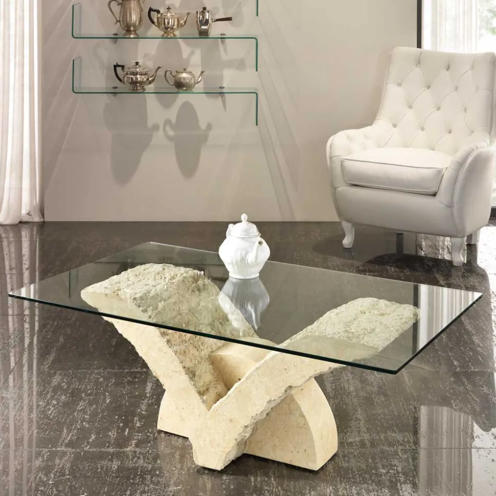 Stein Couchtisch Reading im mediterranen Design