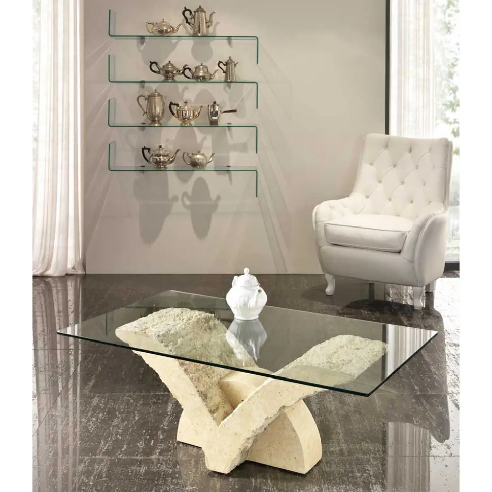 Stein Couchtisch Reading im mediterranen Design