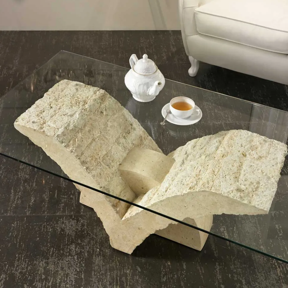 Stein Couchtisch Reading im mediterranen Design