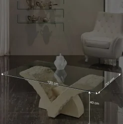 Stein Couchtisch Reading im mediterranen Design