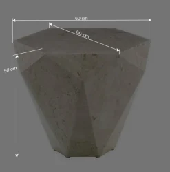 Stein Wohnzimmertisch Jevellon in Creme