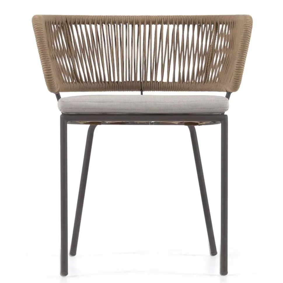 Stühle aus Kordelgeflecht Beige - Wanisha (4er Set)