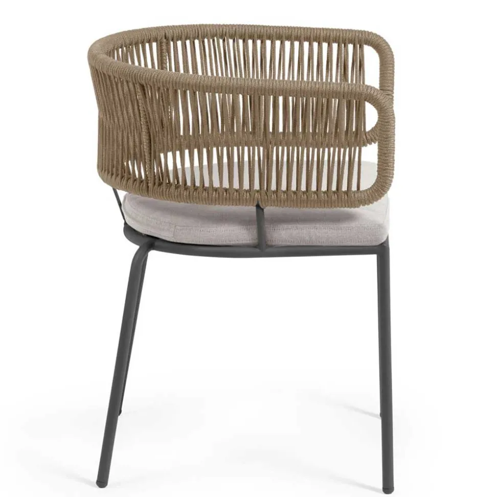 Stühle aus Kordelgeflecht Beige - Wanisha (4er Set)