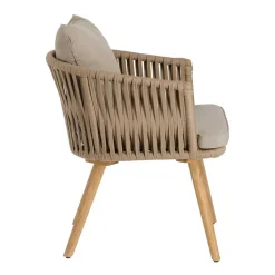 Stühle aus Kordelgeflecht & Holz - Movement (2er Set)