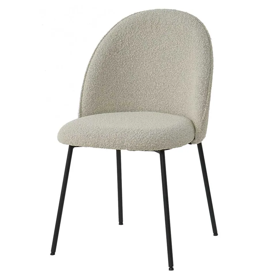 Stühle in Beigegrau mit Schwarz - Facanella (2er Set)