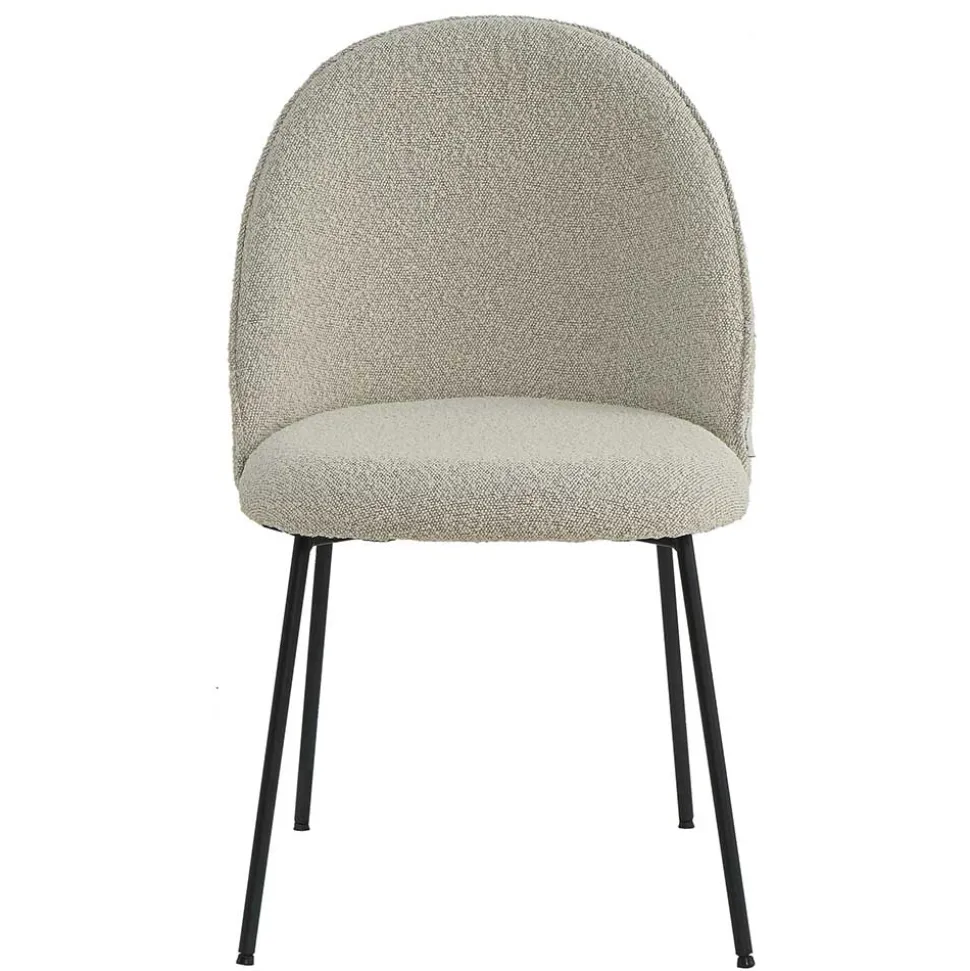 Stühle in Beigegrau mit Schwarz - Facanella (2er Set)