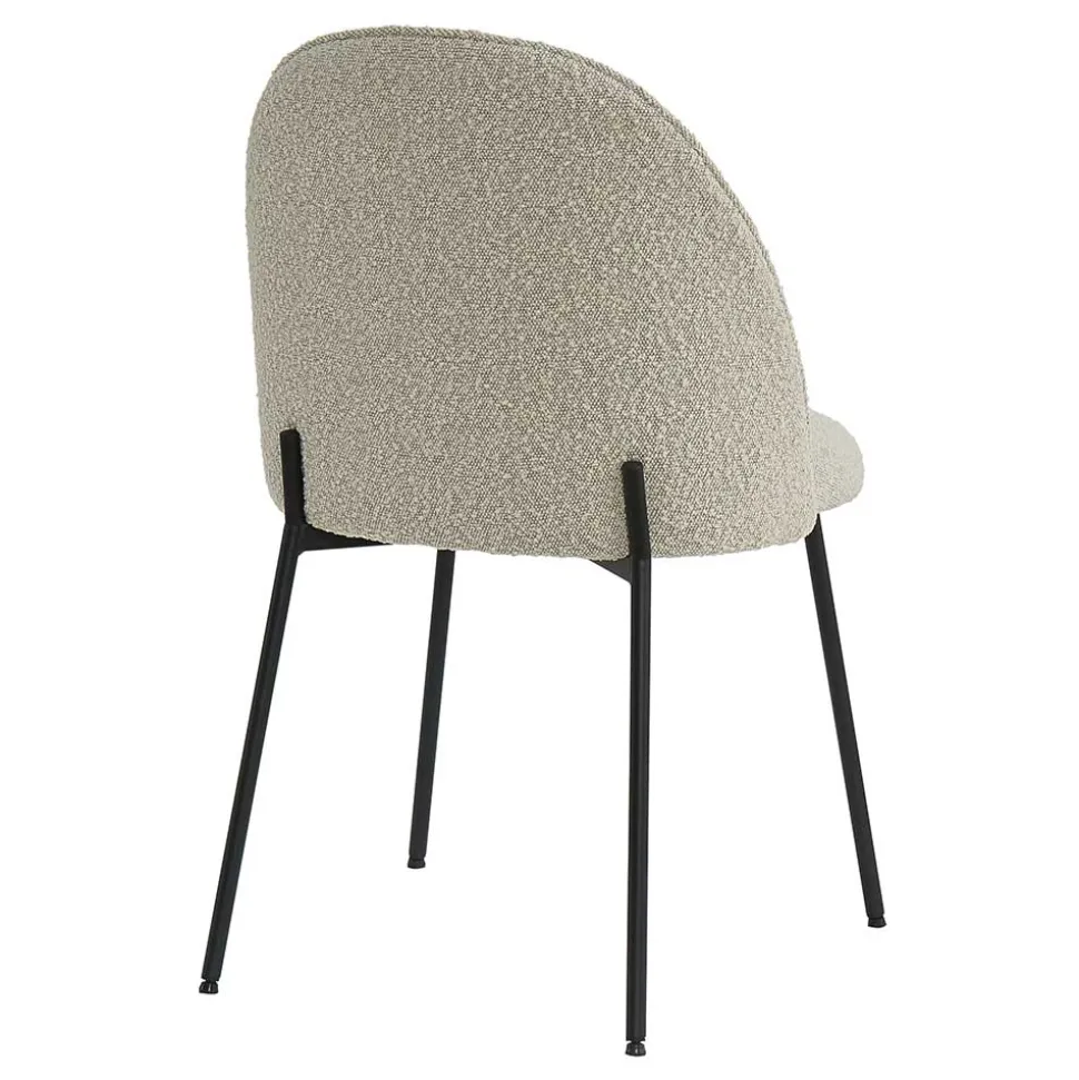 Stühle in Beigegrau mit Schwarz - Facanella (2er Set)