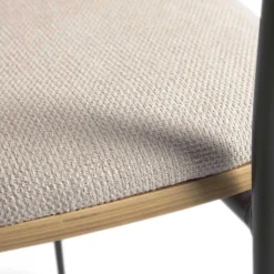 Stühle in Eiche & Beige & Schwarz - Salute (4er Set)