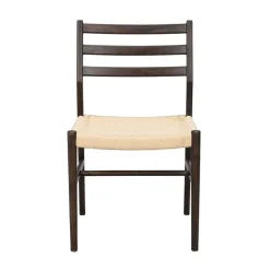 Stühle in Eiche Dunkel und Beige - Sabina (2er Set)