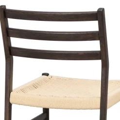 Stühle in Eiche Dunkel und Beige - Sabina (2er Set)