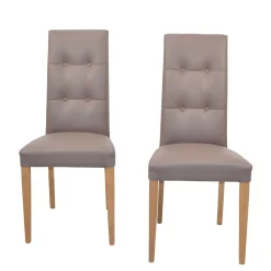 Stühle in Hellbraun & Eiche - Drenada (2er Set)