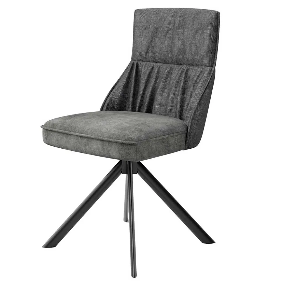 Stühle mit Federkern in Anthrazit - Markos (2er Set)