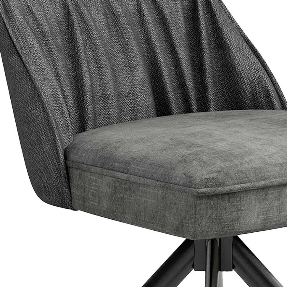 Stühle mit Federkern in Anthrazit - Markos (2er Set)