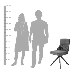 Stühle mit Federkern in Anthrazit - Markos (2er Set)