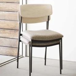 Stühle mit Polstersitz in Beige - Gora (2er Set)