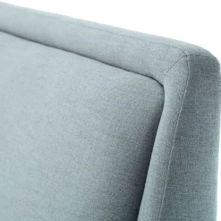 Stoff Bett in Hellblau mit Schwarz - Longli