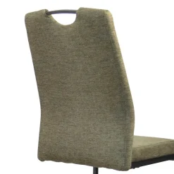 Stoff Freischwinger Stühle in Oliv Grün - Maximo (4er Set)