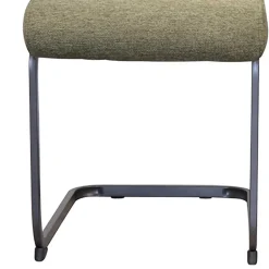 Stoff Freischwinger Stühle in Oliv Grün - Maximo (4er Set)