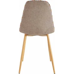 Stoff Schalenstühle in Hellbraun - Murcy (2er Set)