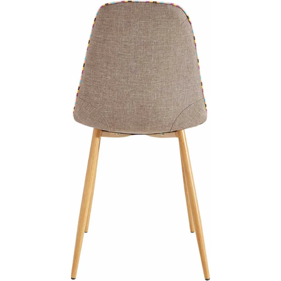 Stoff Schalenstühle in Hellbraun - Murcy (2er Set)