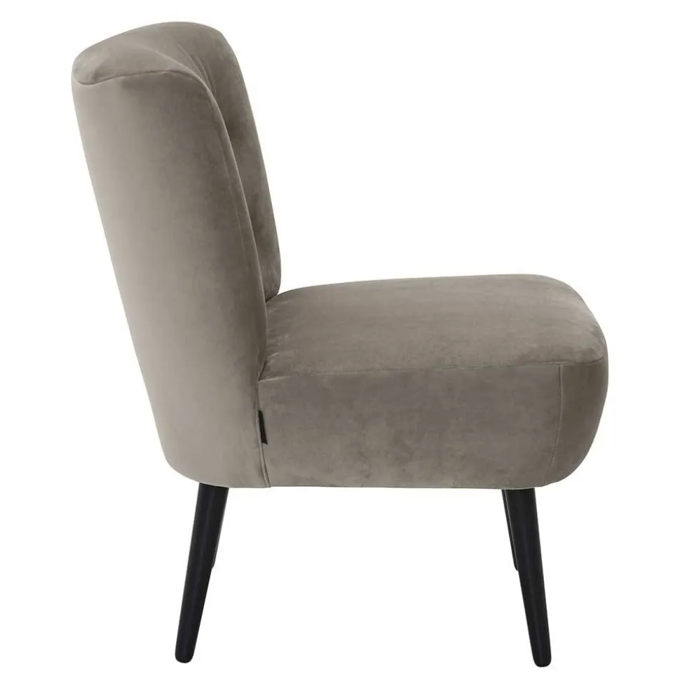 Stoff Sessel ohne Armlehnen in Beigegrau - Filax