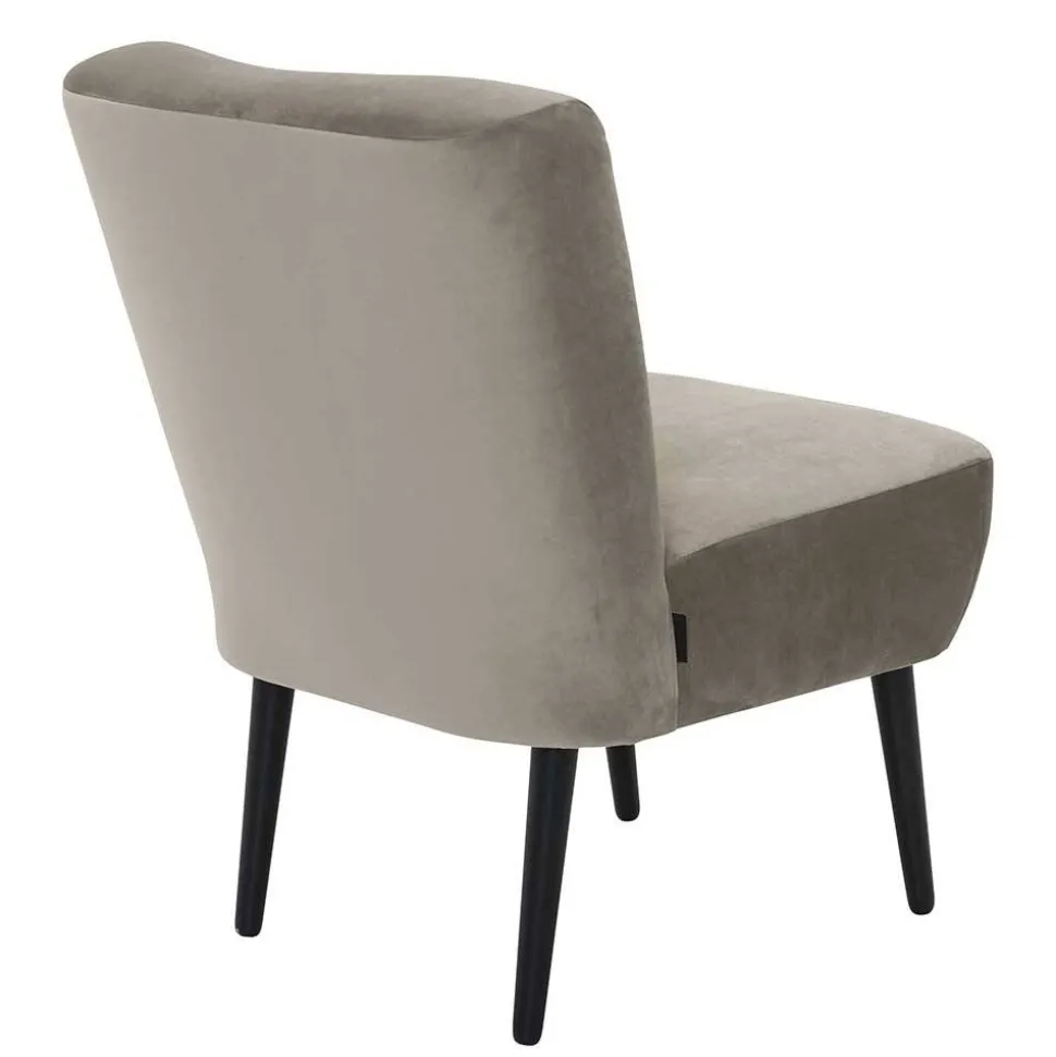 Stoff Sessel ohne Armlehnen in Beigegrau - Filax