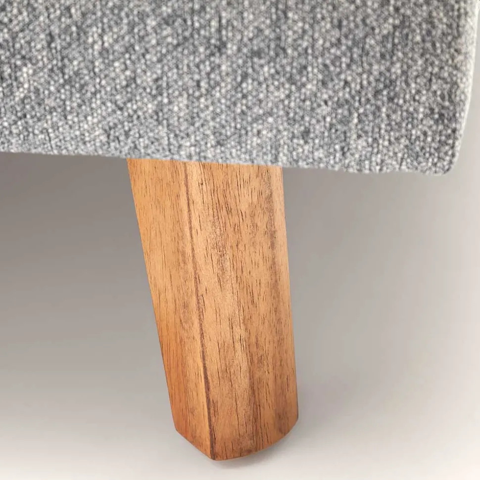 Stoffbett im Skandinavischen Stil in Grau - Cepter