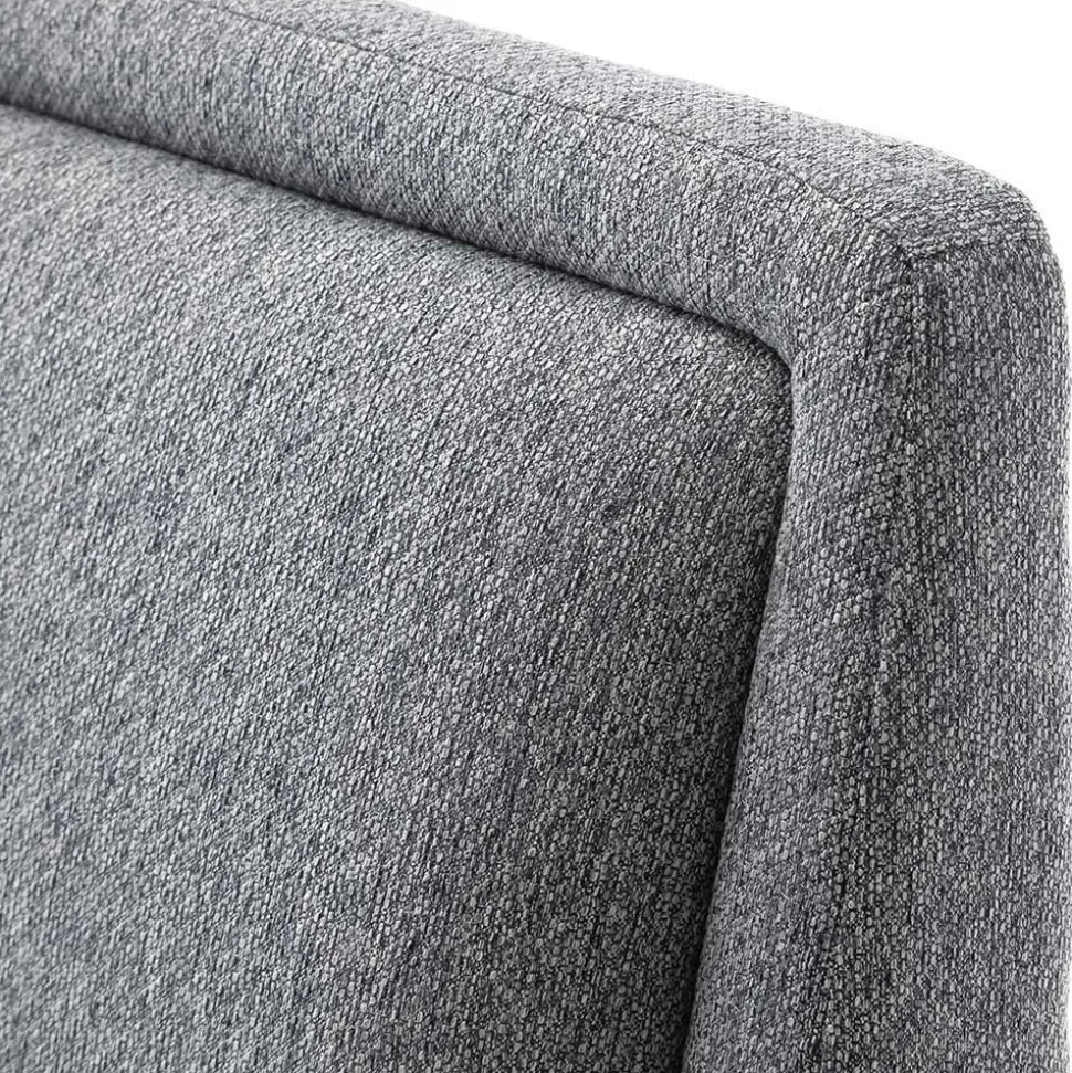 Stoffbett im Skandinavischen Stil in Grau - Cepter