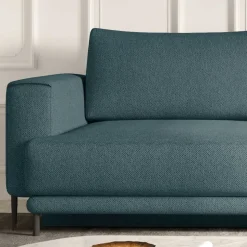 Stoff-Klappcouch in Petrol Blau - Iloventa
