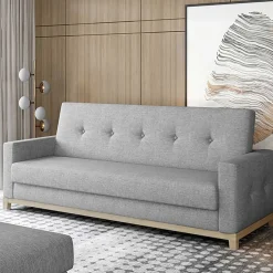 Stoff-Klappsofa in Grau - Ejolas