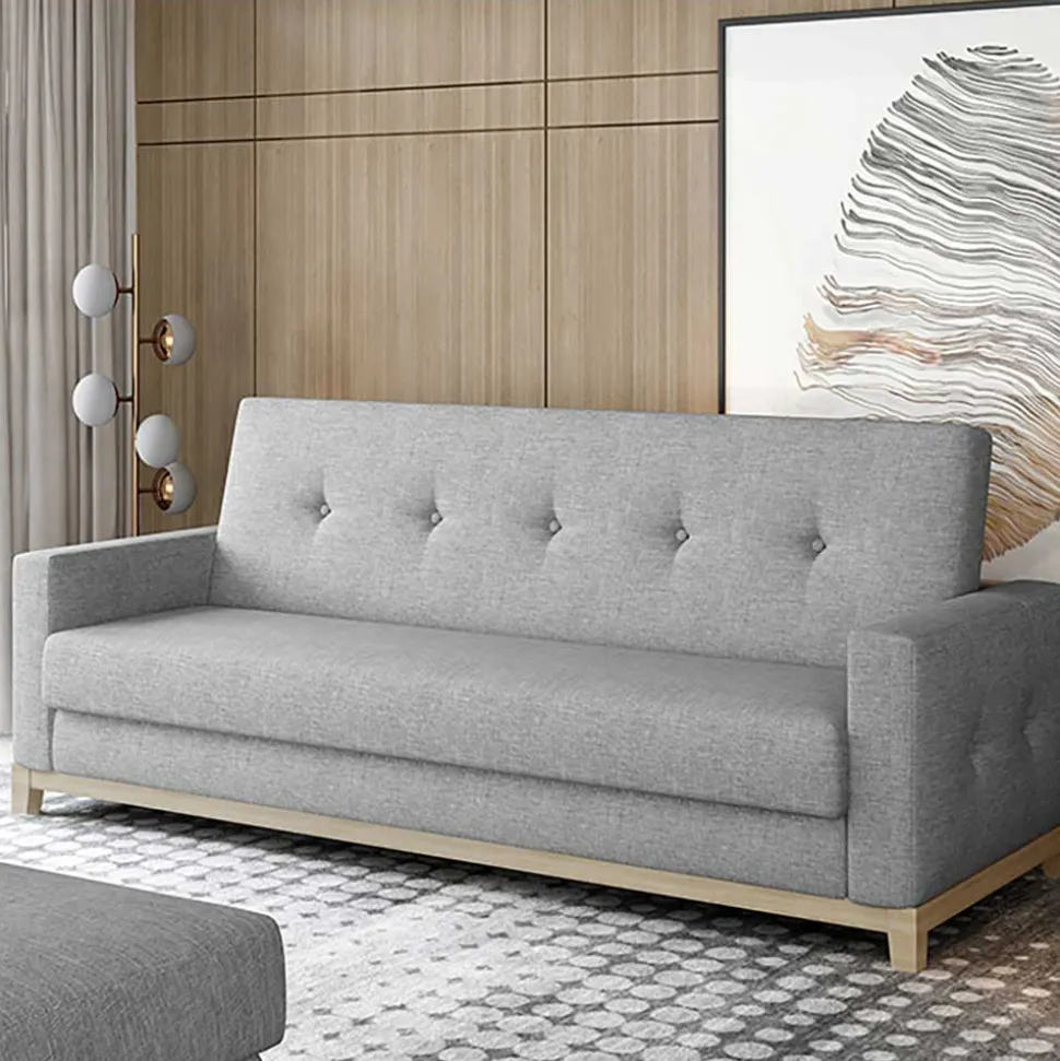 Stoff-Klappsofa in Grau - Ejolas