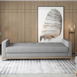 Stoff-Klappsofa in Grau - Ejolas