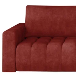 Stoff-Schlafcouch in Rotbraun Vintage Optik - Yallaz