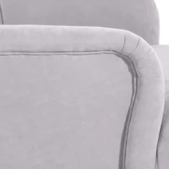 Stoffsessel aus Velours in Silbergrau - Jennva