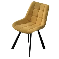 Stoffstühle in Gelb - Anthony (4er Set)