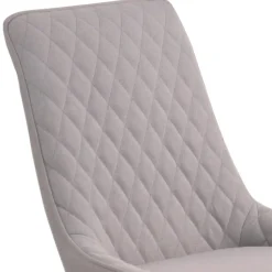 Stoffstühle in hellem Grau - Manchester (2er Set)