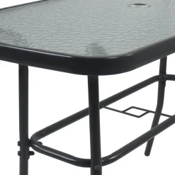 Strukturglas Gartentisch 110x55 cm - Alcamo