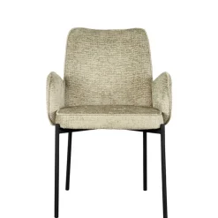 Struktursamt Polsterstuhl in Beige - Celona (2er Set)