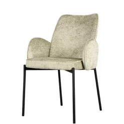 Struktursamt Polsterstuhl in Beige - Celona (2er Set)