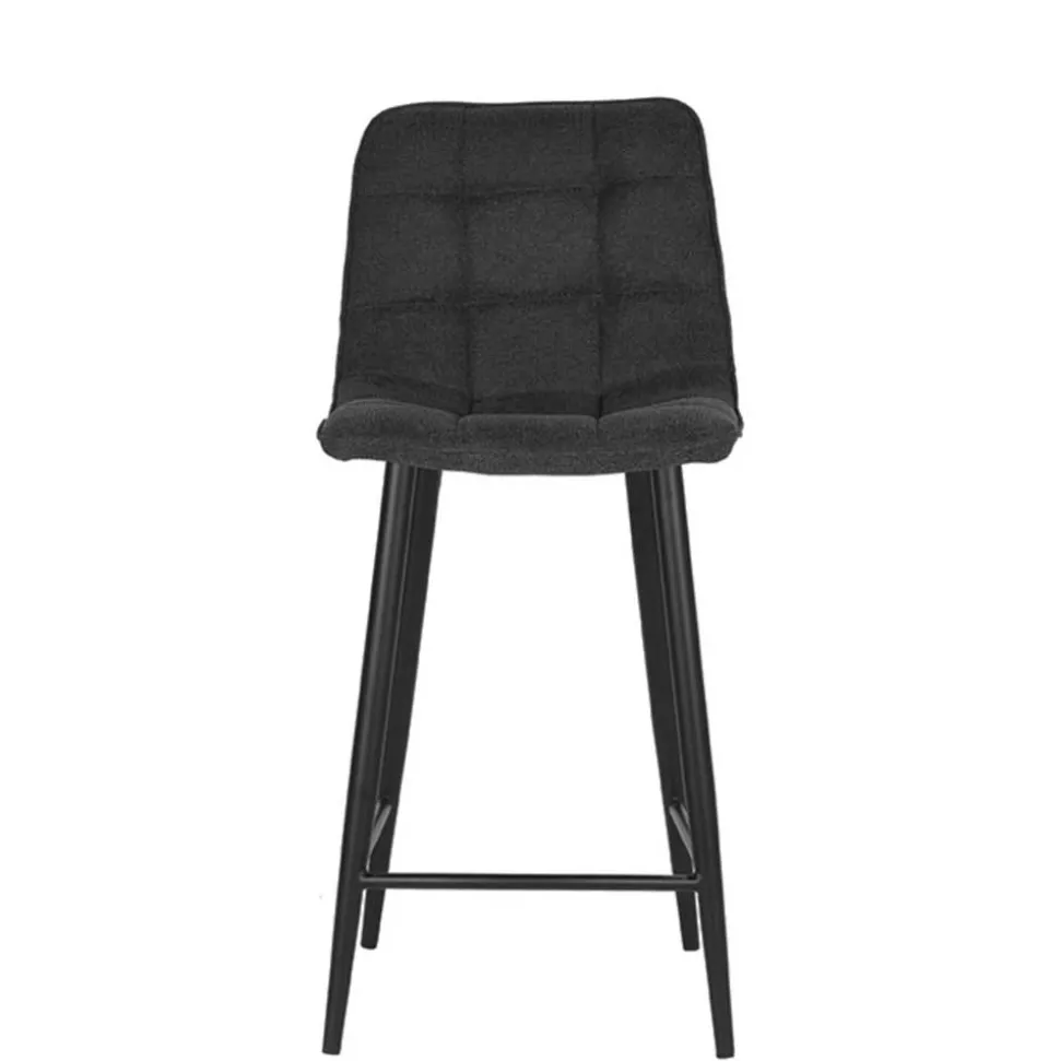 Strukturstoff Barstühle in Anthrazit - Gastruna (2er Set)