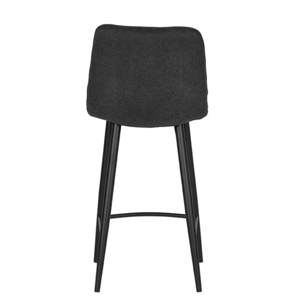Strukturstoff Barstühle in Anthrazit - Gastruna (2er Set)
