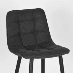 Strukturstoff Barstühle in Anthrazit - Gastruna (2er Set)