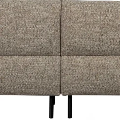 Strukturstoff Eckcouch in Hellbraun - Hyponios