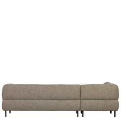 Strukturstoff Eckcouch in Hellbraun - Hyponios