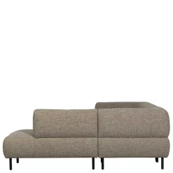 Strukturstoff Eckcouch in Hellbraun - Hyponios